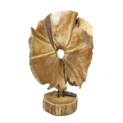 Kwiat Rzeźba z drewna Teak dekoracja ozdoba 50cm